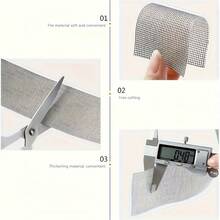 1/3/5Pcs Single Roll Window Mosquito Patch, Self-Adhesive Mesh Patch Set, Fiberglass Door And Window Cover, Repair Holes And Tears, Mosquito-Proof, Home And Office Use, Length 2.5m/98.4in - Multicolor - View 11