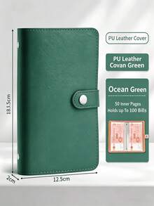 1pc 100-Page Loose-Leaf Envelope Money Saving Binder, Savings Plan Book For Men & Women, Wallet Essentials, Women's Wallet, Men's Wallet & Card Holder - Multicolor - View 14