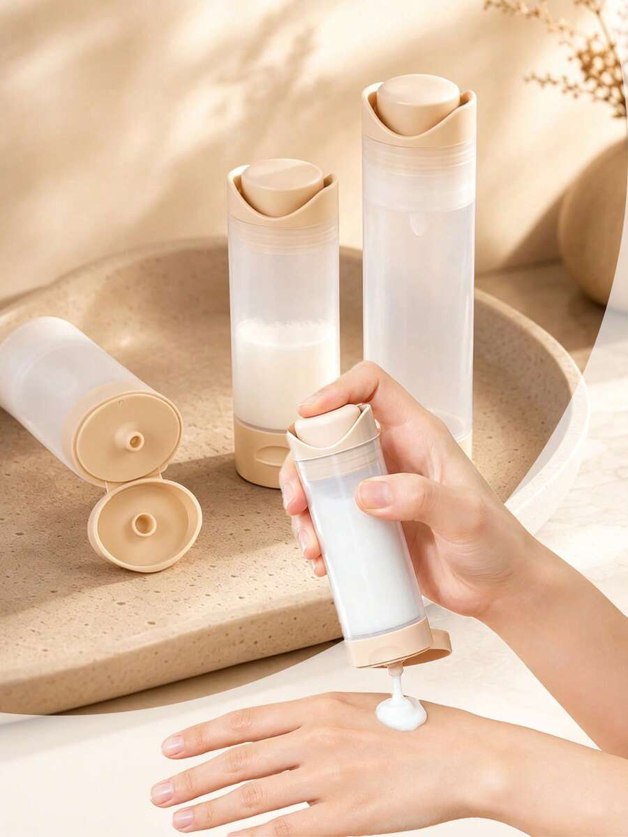 Botol Dispenser Perjalanan, Botol Lotion Tekan, Botol Sabun Tangan dan Gel Mandi, Botol Plastik Kosong, Berbagai Gaya Cocok untuk Perjalanan dan Penggunaan di Rumah - MultiWarna - View 1