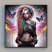 1pc - DIY Handmade 5D Diamond Painting Kit, Suitable For Adults And Beginners, Craft Supplies, Applicable For Living Room, Bedroom, Office, Wall Decor Art. - round diamond - View 3