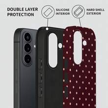 24h Shipping from DEHandyhülle: KEKEME Polka Dot Film 2-in-1 Handyhülle, passend für for Galaxy S26 S25 S24 S23 S22 S21 S21+ S21 Ultra Plus FE Edge S20 A15 A16 A17 A23 A32 A34 A35 A36 A52 A53 A54 A55 A56, vollständige Abdeckung, sturzsicher, stilvolles minimalistisches Unisex-Design - Mattierte Oberfläche - Übersicht 3