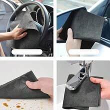 1/5/10pcs Magic Glass Cleaning Cloth, Streak-Free Microfiber Towel, Suitable For Windows And Mirrors, Thickened Multi-Purpose Rag, Suitable For Kitchen Cookware, Spatula, Car, Lint-Free Absorbent Cleaning Cloth, Home Kitchen Car Glass, Reusable Durable Cleaning Cloth, Home Essential - A - View 11
