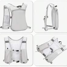 Ransel Kantung Air, Rompi Ransel Kantung Air Ringan untuk Lari, Rompi Lari Fungsional untuk Pria dan Wanita, Ransel Kantung Air Khusus untuk Aktivitas Luar Ruangan seperti Mendaki, Trekking, Bersepeda (Kantung Air Tidak Termasuk) - Light Grey - View 11