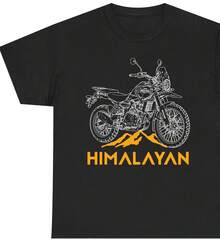 Local Stock,Himalayan 450 Enfield Motorcycle Motorrad T Shirt - Black - View 4
