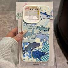 [24h Shipping From DE/FR/ES]Phone Case - 1 Unit Of Soft Phone Case With A Modern Ocean Theme Featuring Sharks And Whales, Compatible With IPhone 17/16/15/14/13/12, 11, 17 Pro Max Series, As Well As 14/15/16 Plus, 17 Air, 17 Pro Max, Suitable For Birthday Gifts, Christmas Gifts. - 1 Piece Of Picture Color - View 2