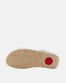 FITFLOP JE5 D95 Sandalias Chancletas Mujer Oro - Dorato - Visualizzare 4