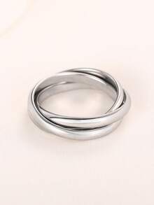 1pc Fashionable Ring Women's Wedding Anniversary Accessory Gift - 1# - View 2