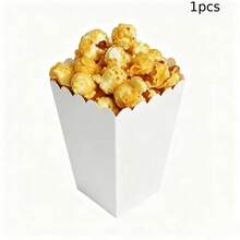 100/48/36/24/1 個白色爆米花盒，2 X 4.5 X 3 英吋迷你爆米花盒，適用電影之夜裝飾、聖誕節/萬聖節、返校季 - 白色 - 查看 7