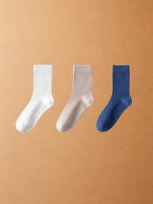 1/3/7 Pairs Men's Mid-Calf Socks, Thin Business Mid-Calf Socks, Mesh Breathable Moisture-Wicking/Anti-Odor Sports Socks, All-Season Versatile, Street Hip-Hop Style, Soft Breathable, High Elasticity Moisture-Wicking, Durable And Comfortable Fit; Suitable For Daily Streetwear, Street Photography, Outdoor Light Sports, Men's Casual Sports Socks, Ideal Gift For Men - Multicolor - View 10