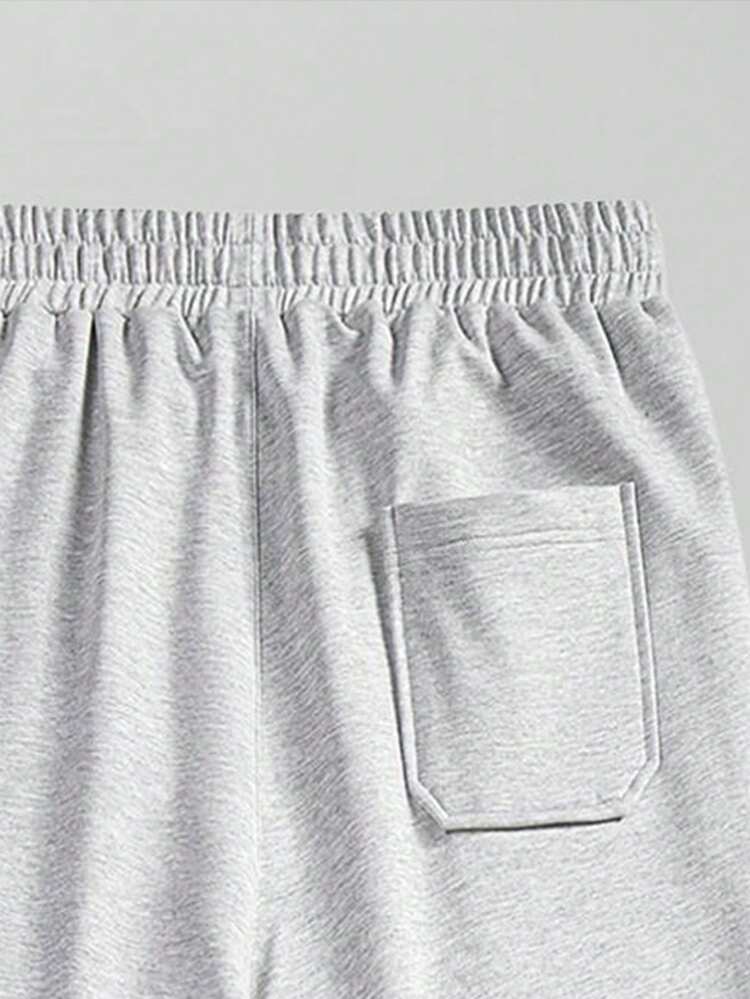Men's Autumn Fashion Minimalist Casual Daily Sweatpants Loose Long Pants For Outdoor Sports - Grey - View 4