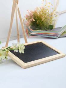 2pcs Mini Chalkboard Signs With Easel - Vintage Wood Desktop Display, Black Magnetic Surface With Light Wood Frame, Suitable For Restaurant, Wedding, Creative Wooden Small Chalkboard Teaching Chalkboard - Multi-color - View 4