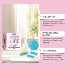 EELHOE EOHOE 3-In-1 Women's Razor, Multi-Functional Gentle Body Shaver And Hair Remover Travel Set, Provides A Smooth Shaving Experience, Long-Lasting And Efficient. Convenient For Moisturizing Skin Anytime, Enhancing Shaving Results Waxing Kit Hair Removal - View 6