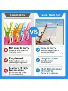 5pcs Thickened Silicone Beach Chair Towel Straps, Windproof Retractable Beach Towel Clips, Easy To Clean, Vibrant Colors, Adjustable, Reusable - Secure Fit, Suitable For Pool, Cruise, Camping, Picnic, Travel, Gym, Yoga And Outdoor Activities, Summer Travel, Vacation Essential (Random Color) - Multicolor - View 3