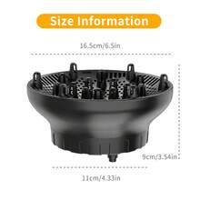 Universal Hair Dryer Diffuser Attachment, Fits 1.5" To 3.15" Hair Dryers, Professional Salon Use, Suitable For Curly Hair, Lightweight, Blue/Purple/Black/White - View 4