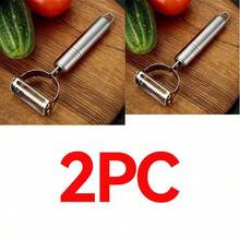 1pc Stainless Steel Multi-Function Peeler, Sharp Blade Suitable For Fruit And Vegetable Peeling, Shredding And Slicing, Ergonomic Non-Slip Handle, Easy To Clean, Suitable For Home Cooking, Baking And Daily Kitchen Use, Kitchen Accessories, Kitchen, Home Accessories, Camping, Kitchen Utensils, Seafood Tools, Kitchen, Kitchen Supplies, Kitchen Essentials, Kitchen Essentials, Peeler & Peeler Knife, Chopper And Slicer Other Kitchen Tools - Silver - View 12