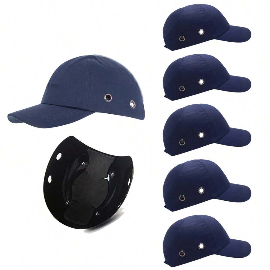 Bone com Capacete EPI Kit 5 Uni Obra Seguranca do Trabalho Casquete Protecao Oficina Reparo Construcao Resistente - A - Visão 1