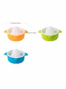1件裝 2合1手動榨汁器，便攜式檸檬與橙子擠汁器，家用廚房工具 - 彩色 - 查看 3