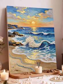 Pearl Painting, Diamond Painting Art Crafts, Mosaic Decoration Craft Wall Art Ornaments, Home Decoration Diamond Painting, DIY Your Own Wall Art, Enjoy The Fun Of Doing It, The Best Gift For Family And Friends - A - View 2