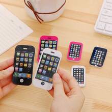 10PCS Creative Apple Phone Erasers - Random Color - Fun And Clean Erasing Student Prize Gift Erasers - Interesting Back To School Student Stationery - A - View 4