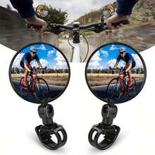 2Pcs High Definition Wide Angle Bicycle Rearview Mirror 360 Degree Rotatable Adjustable Mountain Bike Road Bike Cycling Accessories - Multicolor - View 1