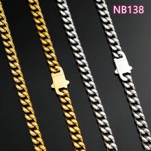 1pc Punk Style Stainless Steel Gold-Plated Silver Chain Necklace For Men, Suitable For Party, Holiday Gifts, And Stage Performance - NB1751 Necklace - View 10