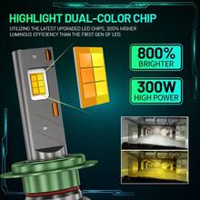 HYNBYZJ 2pcs APP Control H7 Car Headlight Bulb 300W H4 Mini Turbo Headlight H1 H11 9005 HB3 9006 HB4 LED Car Light 12V - A - View 3
