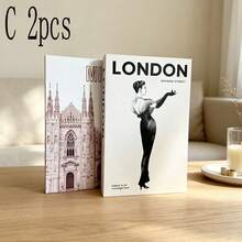 Foldable Fake Book Decor Nordic Home Magazine Decorative Book Sample Room Villa Study Minimalist Realistic Book Prop 2/3pcs - Decor Book - View 6