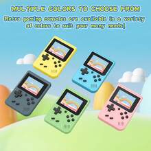 Consola de juegos retro, con 400 juegos retro clásicos incorporados, pantalla IPS de 3.0 pulgadas, consola de juegos retro portátil, batería recargable de 1020 mAh, consola de juegos arcade portátil (tres colores disponibles). - Azul - Ver 4