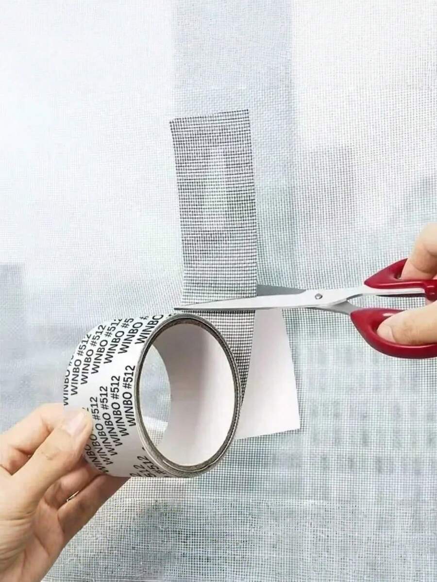 1/3/5Pcs Single Roll Window Mosquito Patch, Self-Adhesive Mesh Patch Set, Fiberglass Door And Window Cover, Repair Holes And Tears, Mosquito-Proof, Home And Office Use, Length 2.5m/98.4in