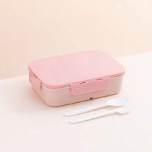 Back To School Essentials, Customizable Flip Top Bento Box, Personalized Lunch Box, Supports Artistic Text Customization, Portable, Suitable For Outdoor, Travel, School, Office, Four-Sided Lock Design, Multiple Colors Available, Travel Essentials - Multicolor - View 7