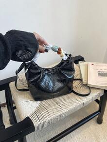 串珠手提包 優雅女款手提包 晚宴與派對穿搭 舞會包與配件 婚禮用品 女性禮物 沙灘包 - 黑色 - 查看 5