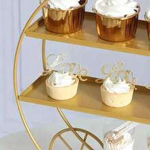 European Style Crown Dessert Display Stand, Display Rack, Wedding Decoration, Afternoon Tea Cake Stand, Gold Pastry Decoration Plate, Holiday Theme, Suitable For Christmas, Thanksgiving, Valentine's Day And Various Celebrations. - Multicolor - View 6