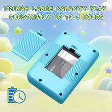 Consola de juegos retro, con 400 juegos retro clásicos incorporados, pantalla IPS de 3.0 pulgadas, consola de juegos retro portátil, batería recargable de 1020 mAh, consola de juegos arcade portátil (tres colores disponibles). - Azul - Ver 7