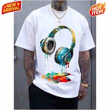 Men T-Shirts - 黑色 - 查看 1