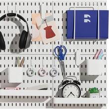 Wall-Mounted Pegboard Hooks, Office Storage, Pegboard Combination Kit, Modular Hanging Pegboard And Accessories, Vertical Display Pegboard Panel, Home Storage Pegboard Wall Organizer, Wall Storage Kit, Plastic Pegboard, For Home, Office, Bathroom, Garage, Game Room - Multicolor - View 10