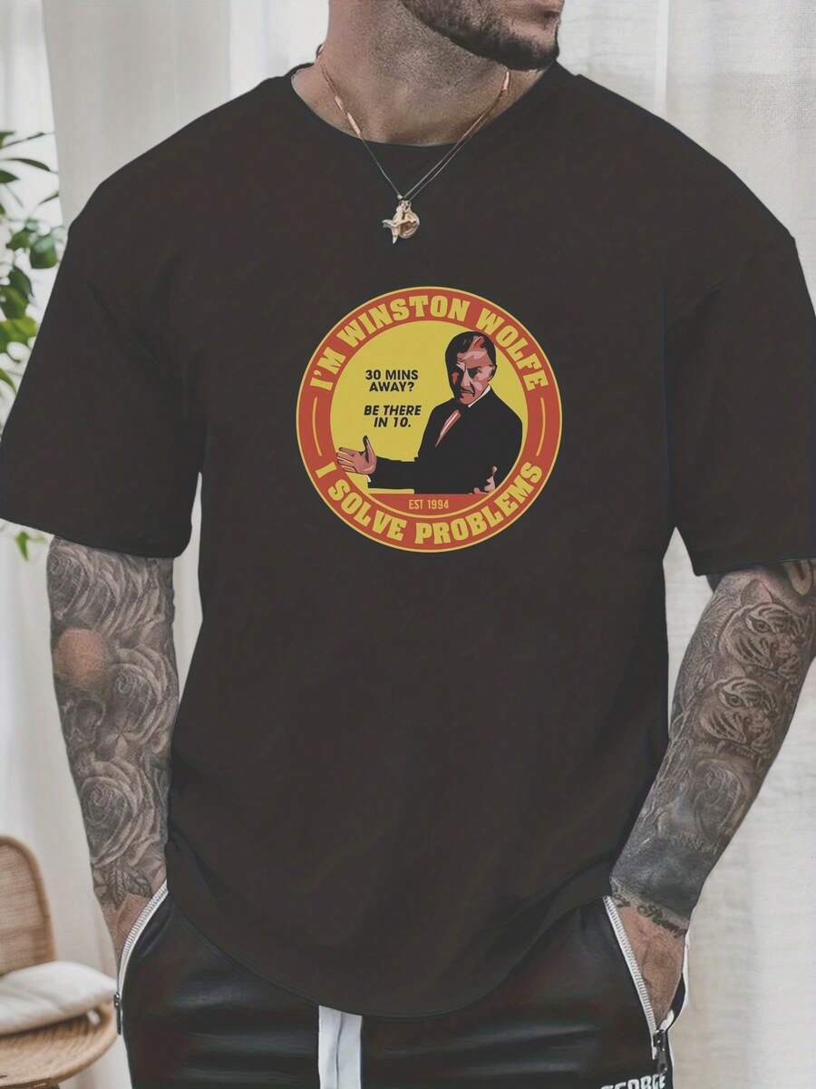 Men T-Shirts - Hitam - View 1