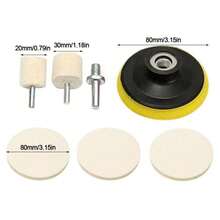 7PCS/Set Cerium Oxide Glass Polishing Kit Windscreen Remover Scratch Felt Pads C - UK-g064301 - View 8