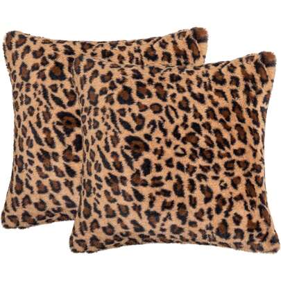 1 Pack 2D Printed Double-Sided Linen Pillow Cover, Leopard Print Decorative Cushion Case, Ideal For Couch, Bed, Living Room & Home Decor Insert Not Included