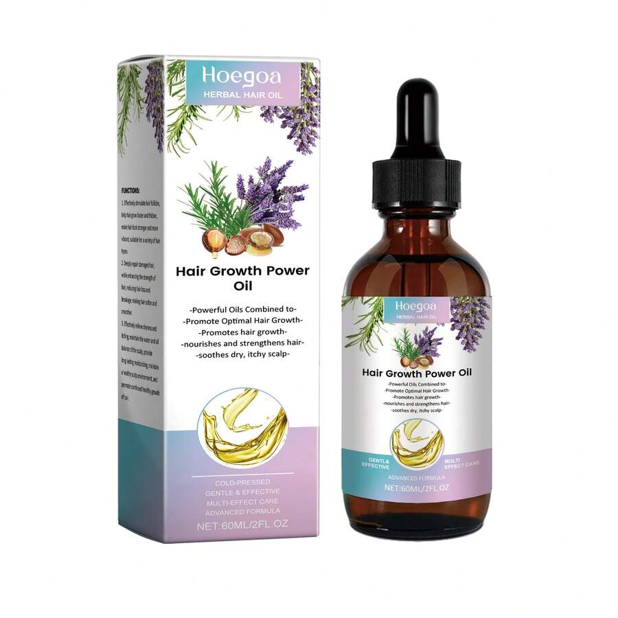 Aceite Esencial para el Cuidado del Cabello con Extracto de Plantas Hoegoa Nutre el Cuero Cabelludo, Champú y Acondicionador, Hidrata el Cabello, Lo Suaviza y Acondiciona. - 1 - Ver 1