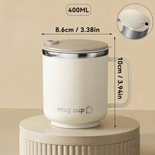 Double Layer Insulated Milk Coffee Mug With Sliding Lid Portable Sealed 304 Stainless Steel Thermal Cup For Cold And Hot Drinks - Multicolor - View 16