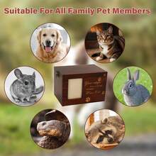Pet Cremation Urn Ash Urns For Dogs Casket Wooden Box Commemorate Memory Box UK - UK-l313201 - View 3
