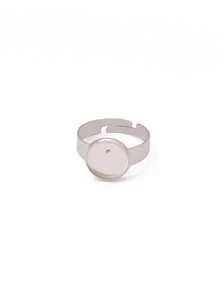 5pcs Stainless Steel Round Open Rings Findings Resin Stone Blank Cabochon Cameo Ring Base For DIY Jewelry Making Accessories - DIY Ring - View 6