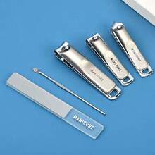 10pcs Premium Nail Clipper Set, Includes Nail Clippers, Nail Files And Multiple Ear Picks, With Portable Storage Bag, Fashion Design Travel Portable Home Beauty Care Set - Champagne - View 10