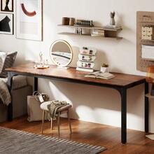 Desk, Computer Table, Rustic Design, Spacious, Particle Board, Brown - חום חלודה - ראה 9