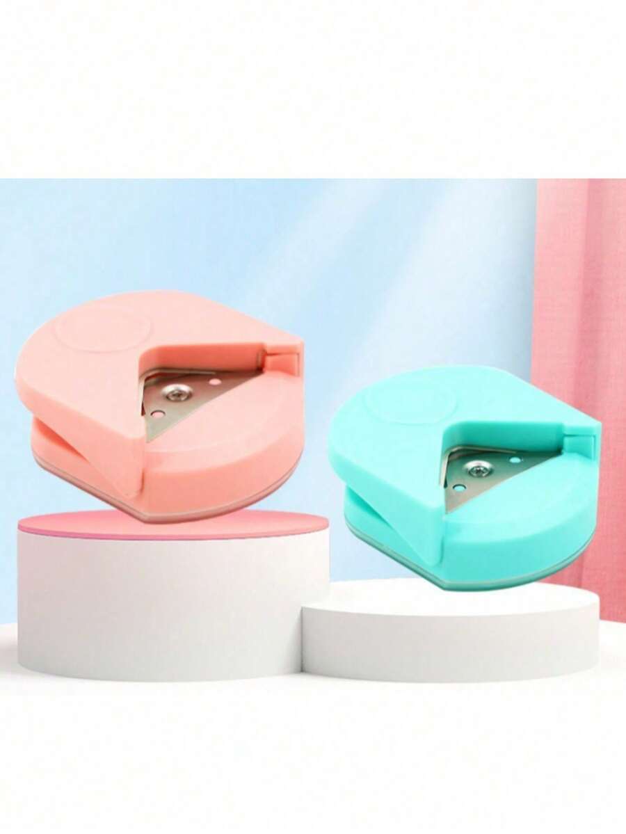 3-In-1 Mini Manual Corner Punch - Heavy Duty Corner Trimmer And Punch, Suitable For R4/R7/R10mm Dies, Ideal For DIY Card Making, Scrapbooking, Paper Crafts - Manual Operation, Portable, Suitable For Hobbyists And Office Use - Multicolor - View 1