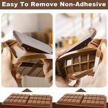 Multi-Cavity Silicone Mold, Home Fondant Cake And Candy Separator Chocolate Bar Mold, Suitable For Making Chocolate Bars And Milk Chocolate Bars, DIY Home Chocolate Mold - Non-Stick Chocolate Bar Mold - Multicolor - View 7