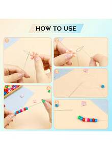 24pcs Beading Needles, 6 Sizes, Large Eye Beading Needles, Foldable Beading Needle Set, Suitable For Jewelry Making - Beading Tools - View 5