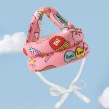 Cartoon Print Baby Head Protection Hat, Baby Anti-Fall Anti-Collision Head Pillow, Infant Toddler Walking Head Protection Pad, Children Breathable Anti-Fall Helmet, Thickened High Elastic Filling Buffer Impact Force, Double Layer Breathable Mesh Lining Not Stuffy For Baby's Back Of Head, Adjustable Strap At The Back Fits Head Circumference, All-Around Head Protection For Baby Learning To Sit, Crawl, And First Steps - Multicolor - View 13