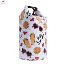 1pc Swimming Rafting Outdoor Beach One Shoulder Handheld Bucket Bag, Swimming Rafting Storage Bag, Upstream Backpack Beach Bag, All-Over Print - Multicolor - View 5