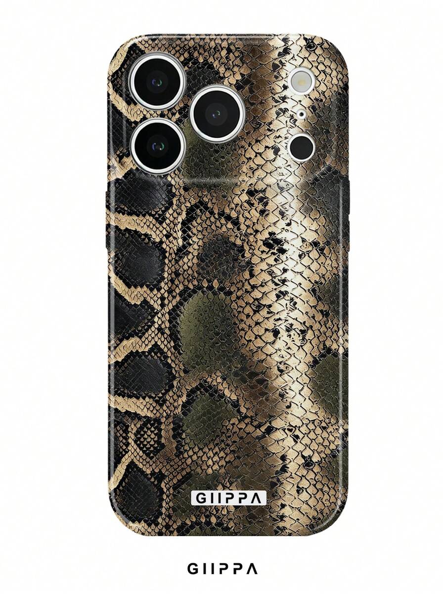 GIIPPA 1 قطعة غطاء هاتف بتصميم نمط الثعبان الأخضر الداكن لهاتف 17 Pro Max، متوافق مع هاتف 16 Pro Max، 15 Pro Max، 14 Pro Max، غطاء هاتف بأسلوب كوري عالي الجودة وموضة ممتعة، متوافق مع 11/12/13/14/15/16 Pro Max Plus، تصميم أنيق مناسب للرجال والنساء، هدية مثالية للصديقة في عيد الميلاد وعيد الحب وعيد الفصح وموسم الزفاف وعيد الميلاد! - أخضر داكن - مشاهدة 1